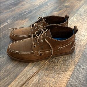 Sperry Brown Classic Boat Shoes with Moccasin Stitching